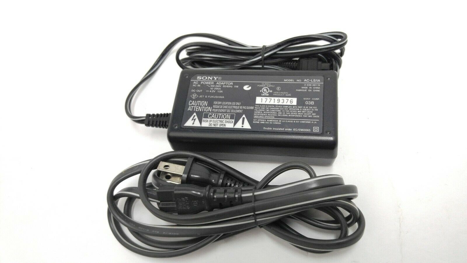 AC-LS1A Sony AC Adapter for Cybershot DSC-P5